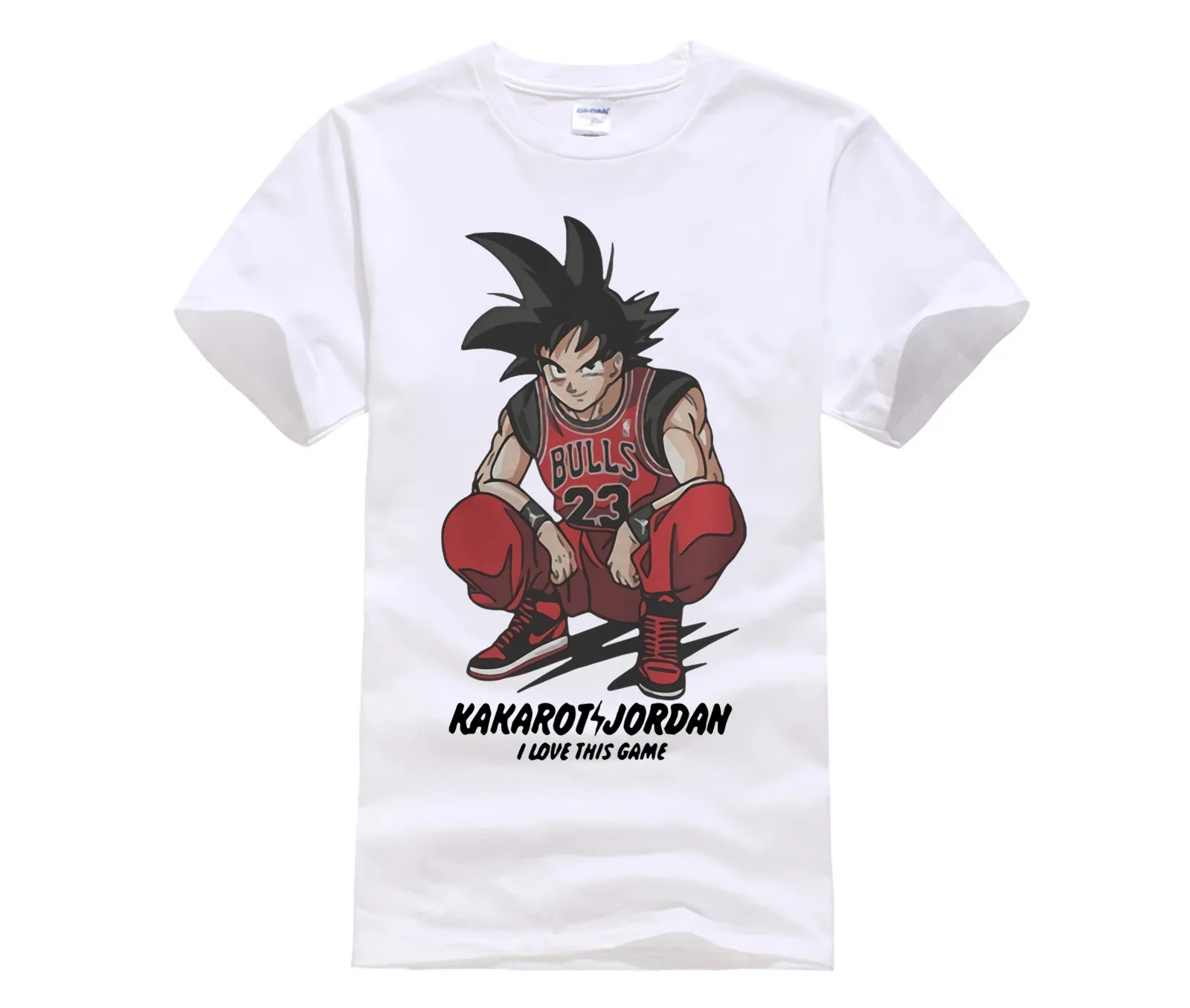 Официальная футболка Kakarot Jordan I love this game | Мужская одежда