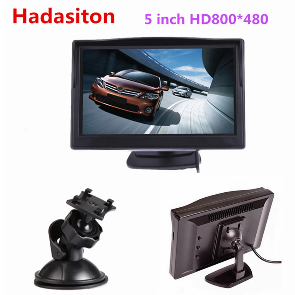 5" TFT LCD color screen Car Monitor HD800*480 Car Reversing Parking Monitor for Rearview Camera VCD DVD VCR