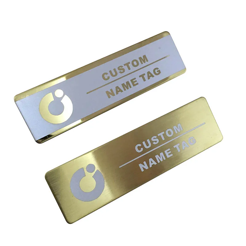 20pcs personalized name tag custom id badge holder laser identification name  badge - AliExpress