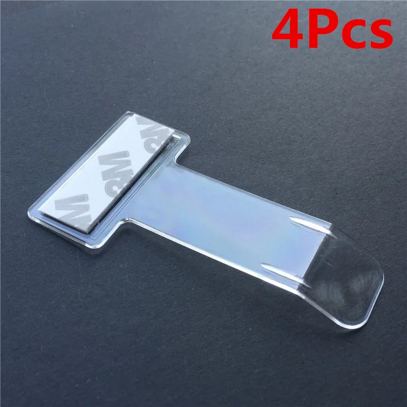 

4Pcs Car Accessories Parking Ticket Permit Holder Clip Sticker Windscreen Window Timing Documents Folder For VW Ford Toyota Kia