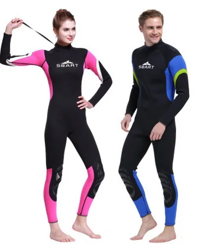 

3MM Neoprene Wetsuit Men One Piece Swimwear Long sleeve Wetsuit for Swimming Women Scuba Diving Surfing Spearfishing BeachWear