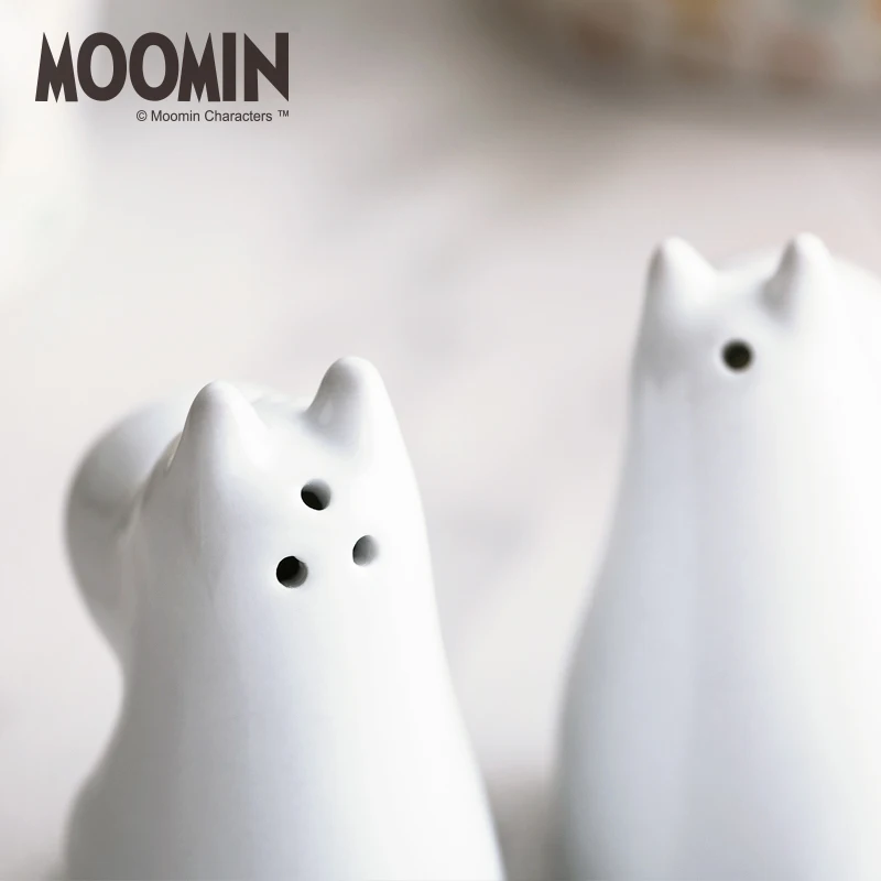 Белая банка для специй с мультипликационным принтом Moomin креативная бутылка