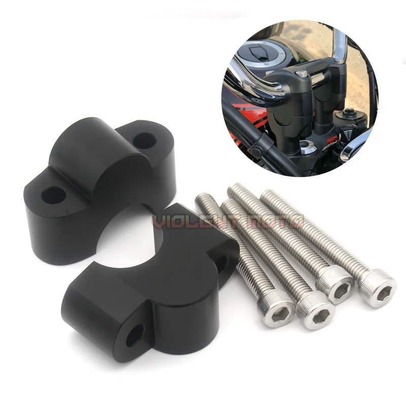 

Z900RS NEW CNC Machining Handlebar Risers Bar Clamp Extend Adapter With Bolts for For KAWASAKI Z900RS Z900 RS Z 900RS 2017 2018
