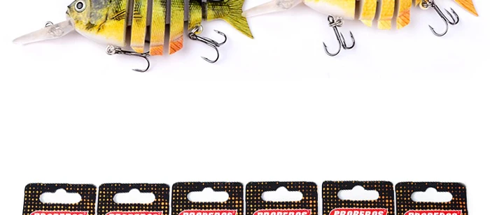 Fishing Lures Jointed Bionic 6 Segments 10cm 13.6g Artificial Lures Perch Walleye Pike Sunfish Hard Bait Fishing Tackle  (15)