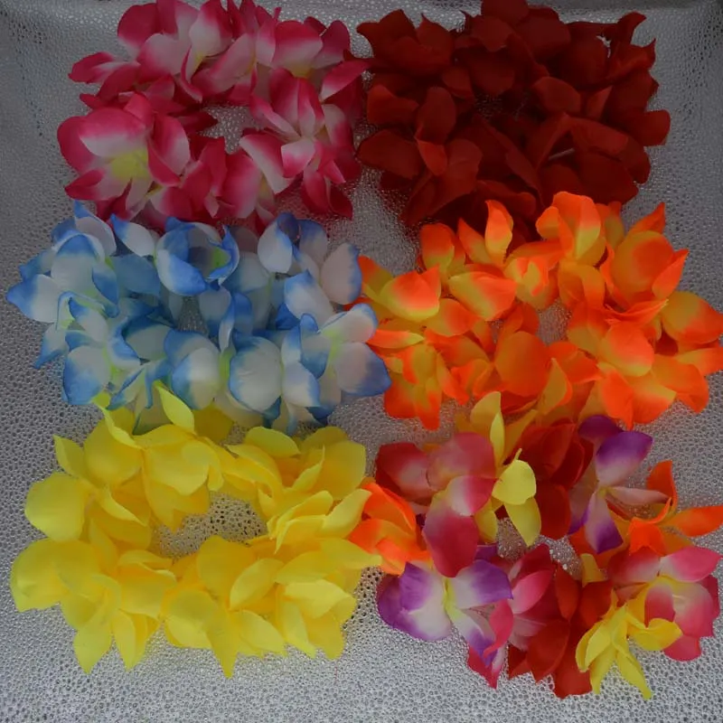 Women Girls Hawaiian Flower Lei Headband Head Wear Hula Garland Wreath
