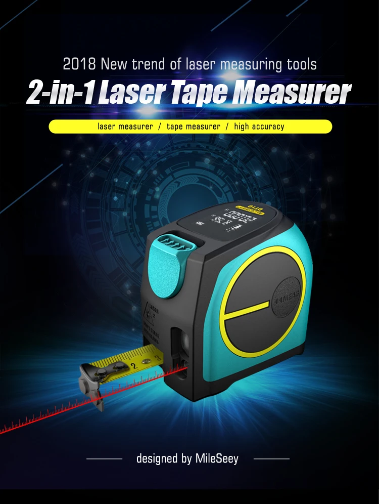 2-in-1 Digital Laser Measure with LCD Display 44 1