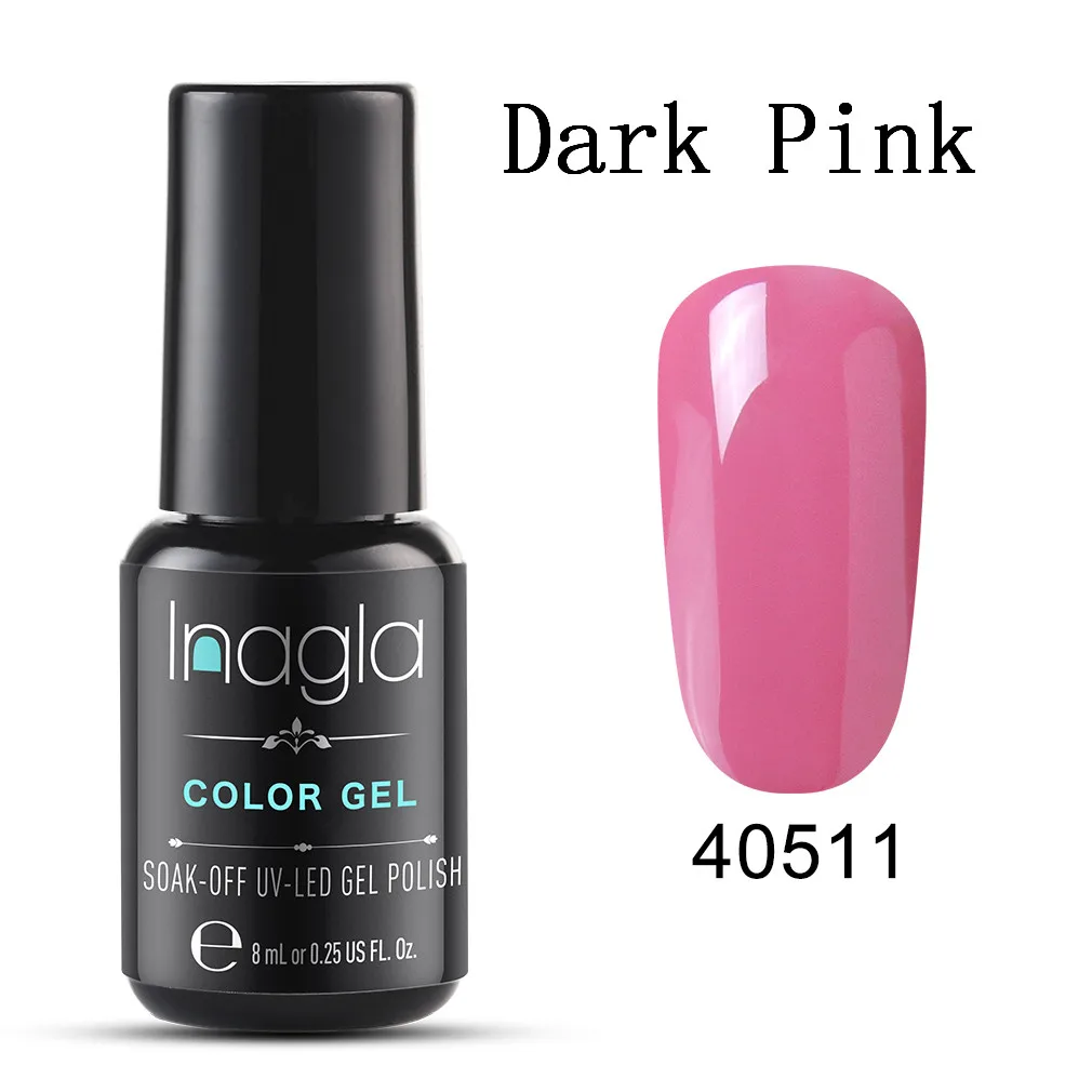 Inagla 8 мл УФ-гель для ногтей чистый цвет светодиодный Гель-лак замачиваемый Гель-лак Полупостоянный Гибридный лак Lucky Crismas - Цвет: 40511