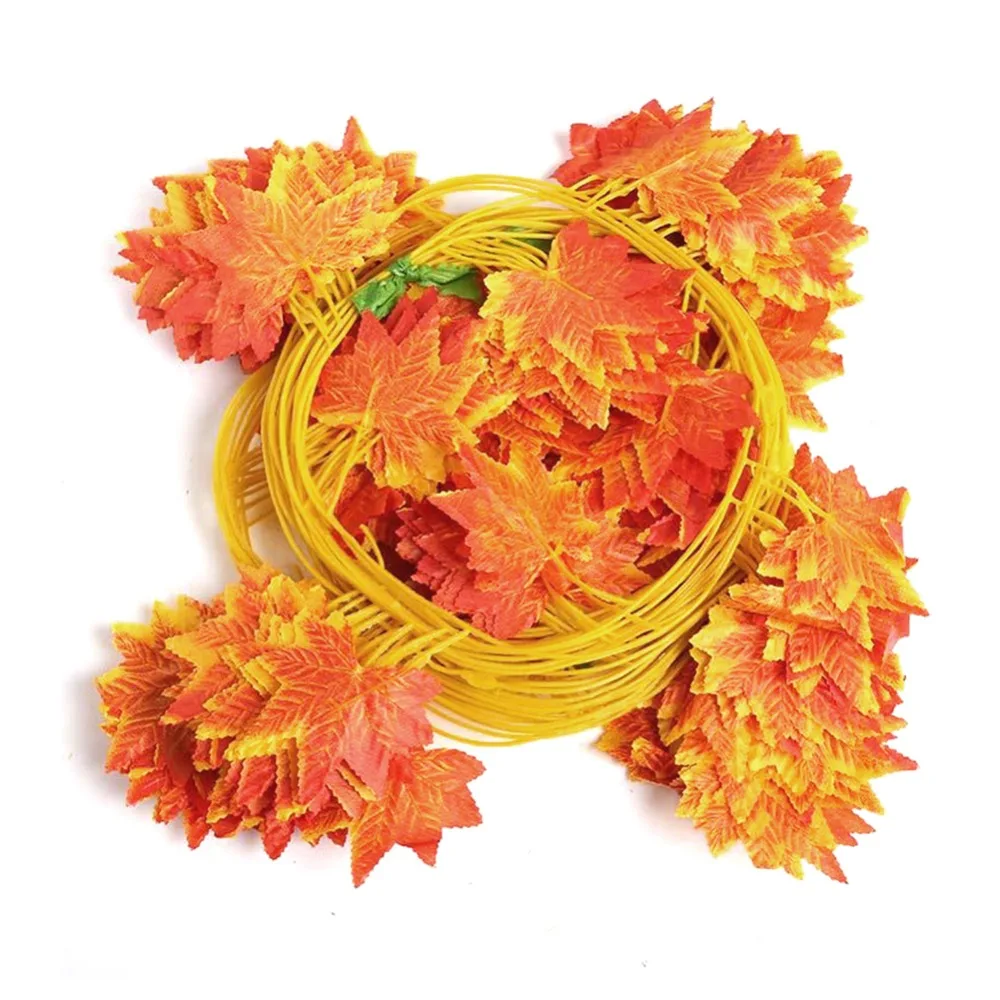 

1pc/10pcs Artificial Maple Leaf Garland Silk Autumn Leaves DIY Home Party Decor Craft Fall Leaves Wedding Garden Decor Christmas
