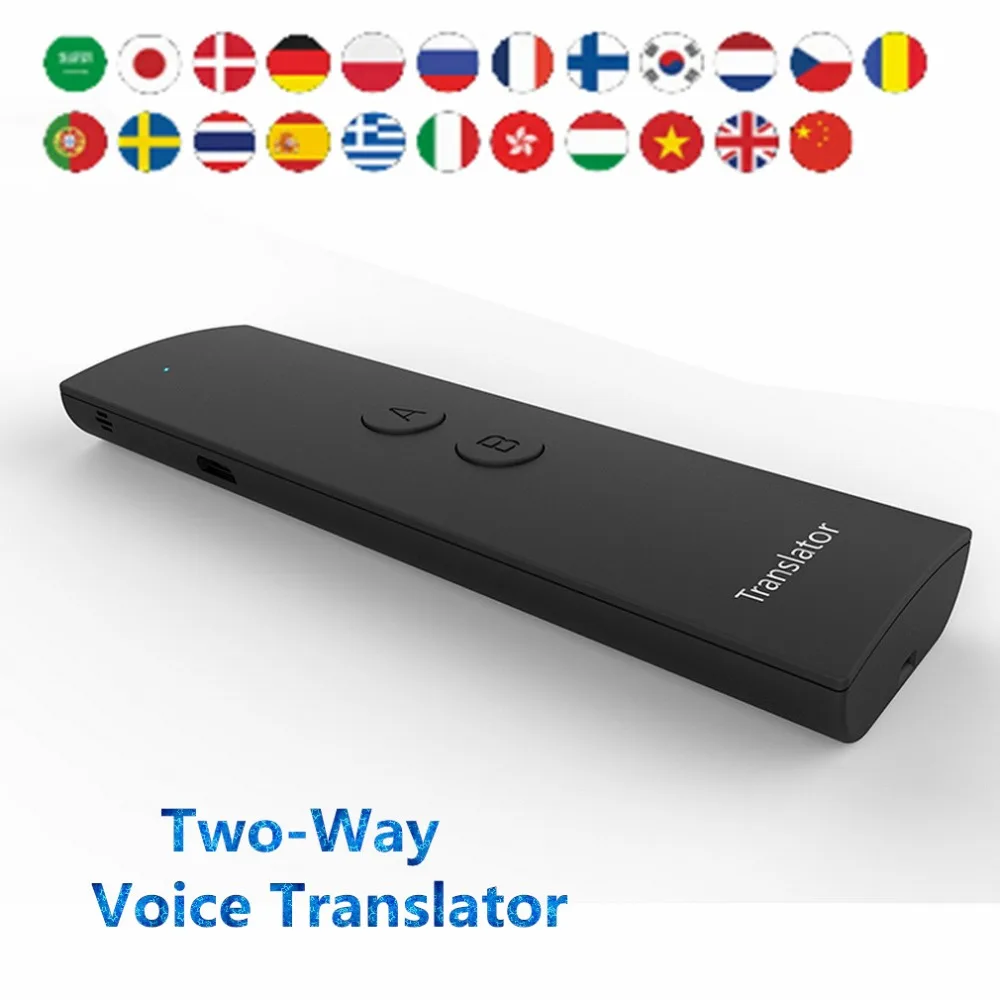 

Portable Smart Voice Translator Two-Way Real Time 28 Multi-Language Translation Speech For Learning Travelling Business Meeting
