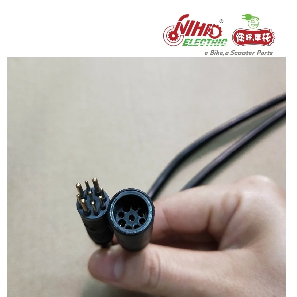 11 A Pair of 9Pin Waterproof Male//Female Connector Cable for Motor eBike Bicycle
