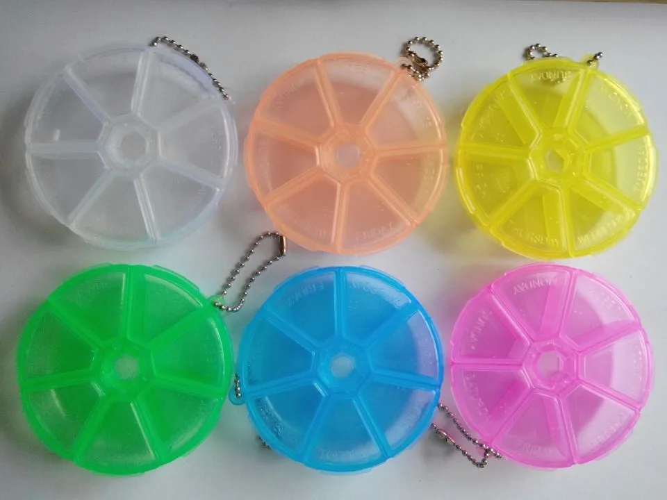 1PC Rotatable 7day Environmental Portable Drug For Travel Storage Medicines Box Organizer Week Pill Case Press To Open JE 0652 | Дом и сад