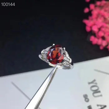 

Garnet ring Natural and real garnet ring 925 stelring silver 8*10mm gem For Men Or Women