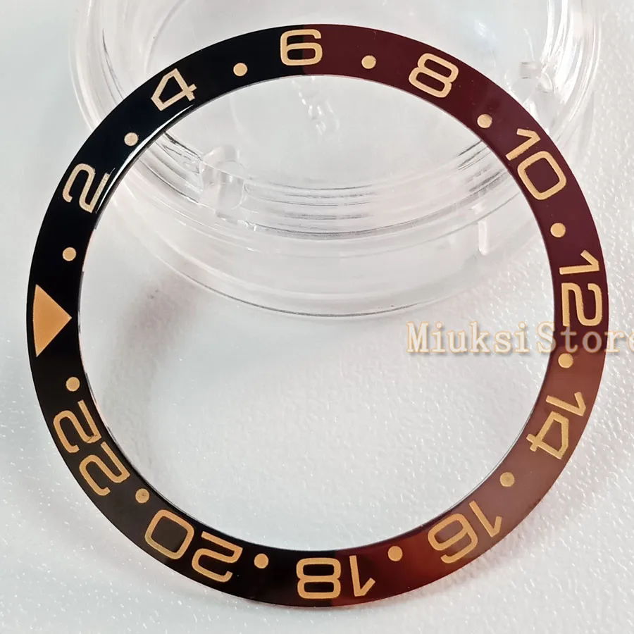 

38mm new black ceramic bezel yellow digital scale for men's / ladies' watches mechanical watch bezel