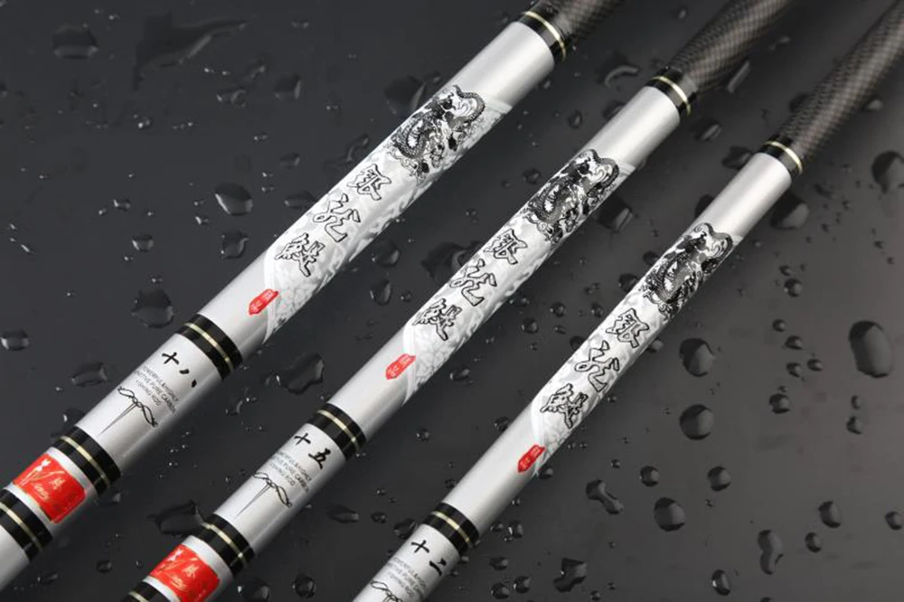 Fluxo de Carbono Vara de Pesca Difícil de Pesca Vara de Pesca de Água m de Ultra Mão Pólo 3.6 m 4.5 m 5.4 m 6.3 m 7.2 Telescópica Fiação de Água Doce Pesca Alimentador 9 Esporte e Lazer