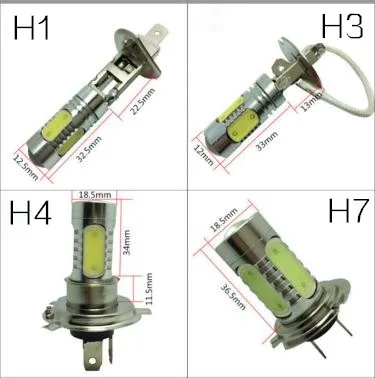 

2014 NEW Car fog lamp high beam h1 h3 h4 h7 H8 H11 880 881 9005 9006 highlight high power white led bulb fog lamp 30w tile