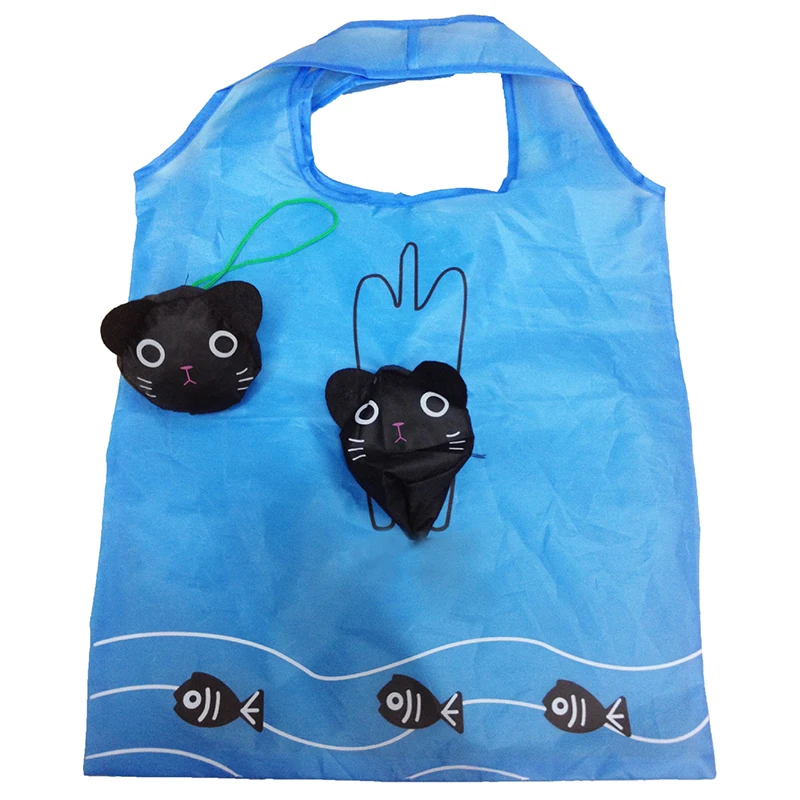 Reusable Shopping Bags Foldable Eco Bag Black Cat Tote Bag Large Capacity Portable Storage Handbags Recycle Pouch Reusable Shopping Bags Foldable Eco Bag Black Cat Tote Bag Large Capacity Portable Storage Handbags Recycle Pouch