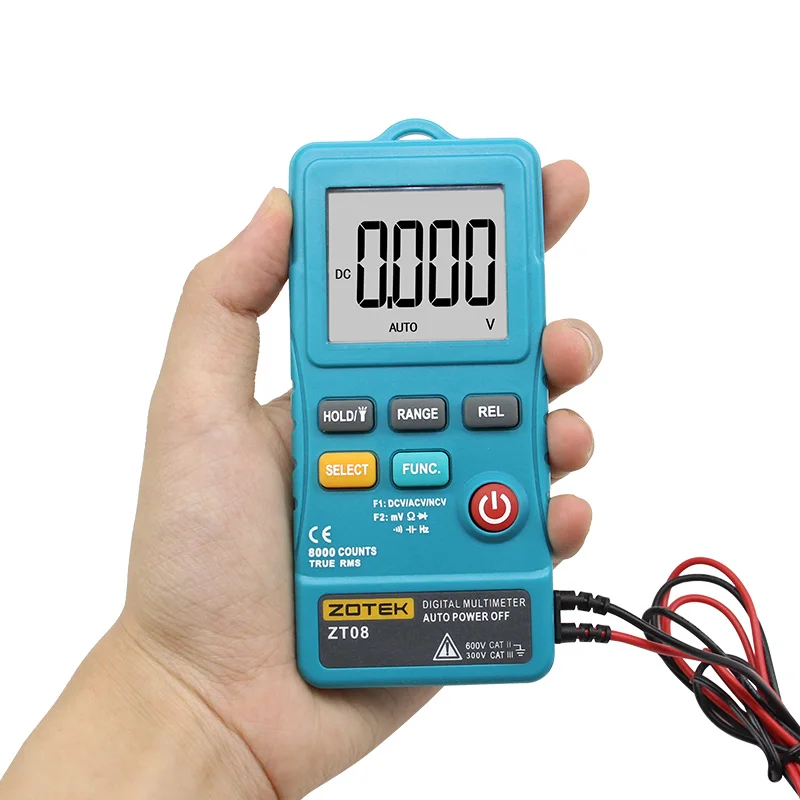 

ZOYI ZT-08 Digital Multimeter Professional Portable Anti-burn Capacitor Table AC / DC Measuring Diode NCV With Flashlight