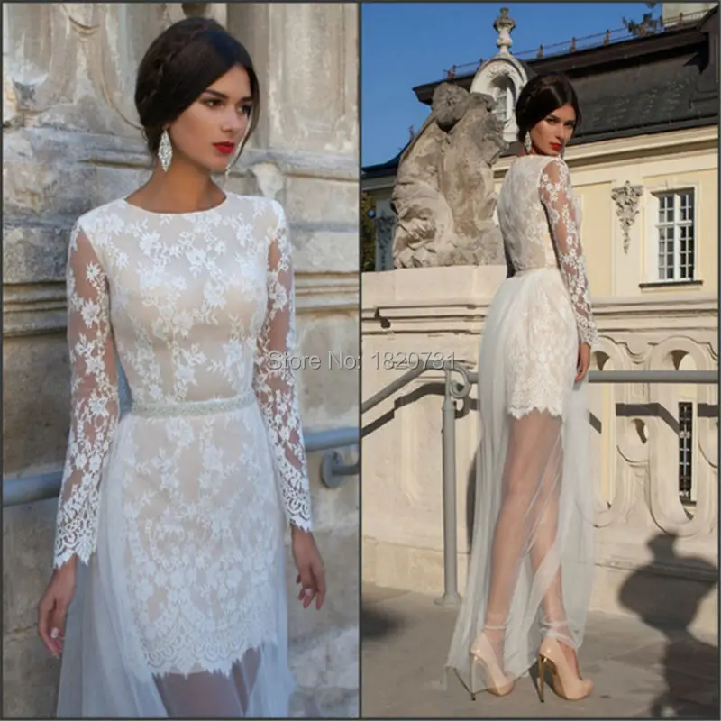 Robe-de-soiree-2016-White-Prom-Dress-Lace-Applique-Sheer-Back-Vestido-longo-Tulle-Illusion-Mermaid