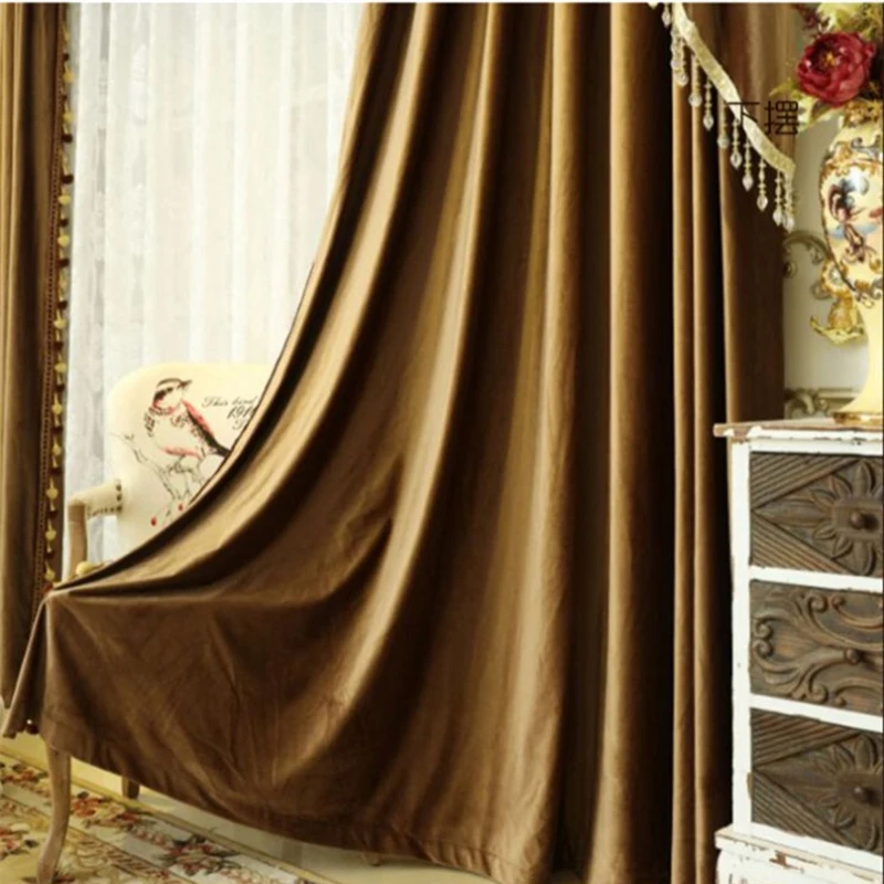 Новые однотонные голландские бархатные занавески s для окна балдахин ткань европейский занавес в гостиной пелмет шторы для спальни
