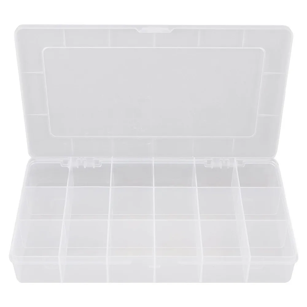 1Pcs Plastic 18 Compartments Electronic Components Storage Box Case