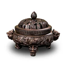 Ладан горелка китайский стиль ладан горелка сплав бронза ладан держатель металл ремесло ручной работы курильница для офиса домашний декор