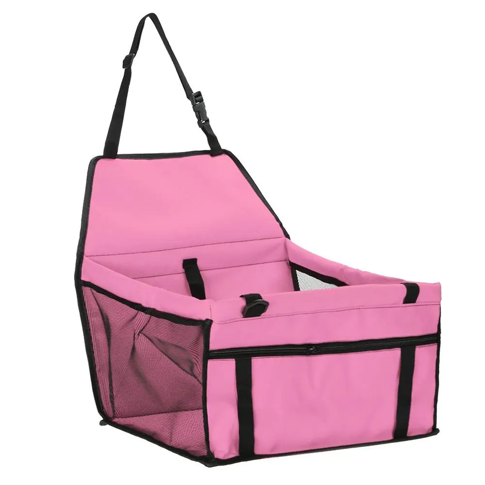 5 цветов сумка-переноска дышащая подушка безопасности для домашних животных корзина для сиденья безопасное сиденье для домашних животных переноска для собаки безопасное сиденье для автомобиля маленькая собака - Цвет: Pink
