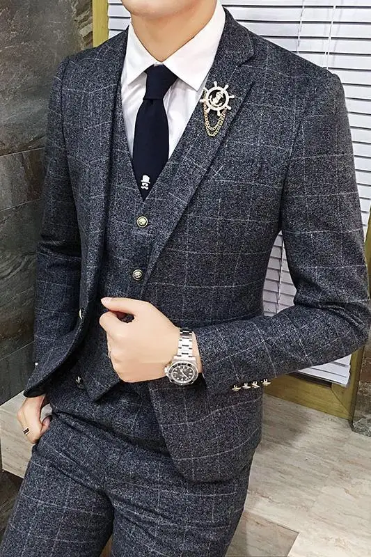 Vintage-Plaid-Suits-3-Piece-Tweed-Suits-Mens-Terno-Dos-Homens-Grey-Red-Green-Suits-Mens (5)