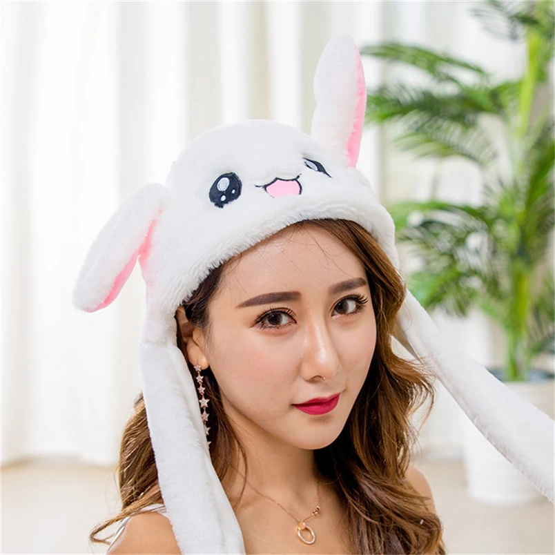 Accessories Plush Bunny Ears Headwear Gift Shake Ear Rabbit Hat Can Move Airbag Magnet Cap Record Video Dance Hot Toy F#N16 (10)