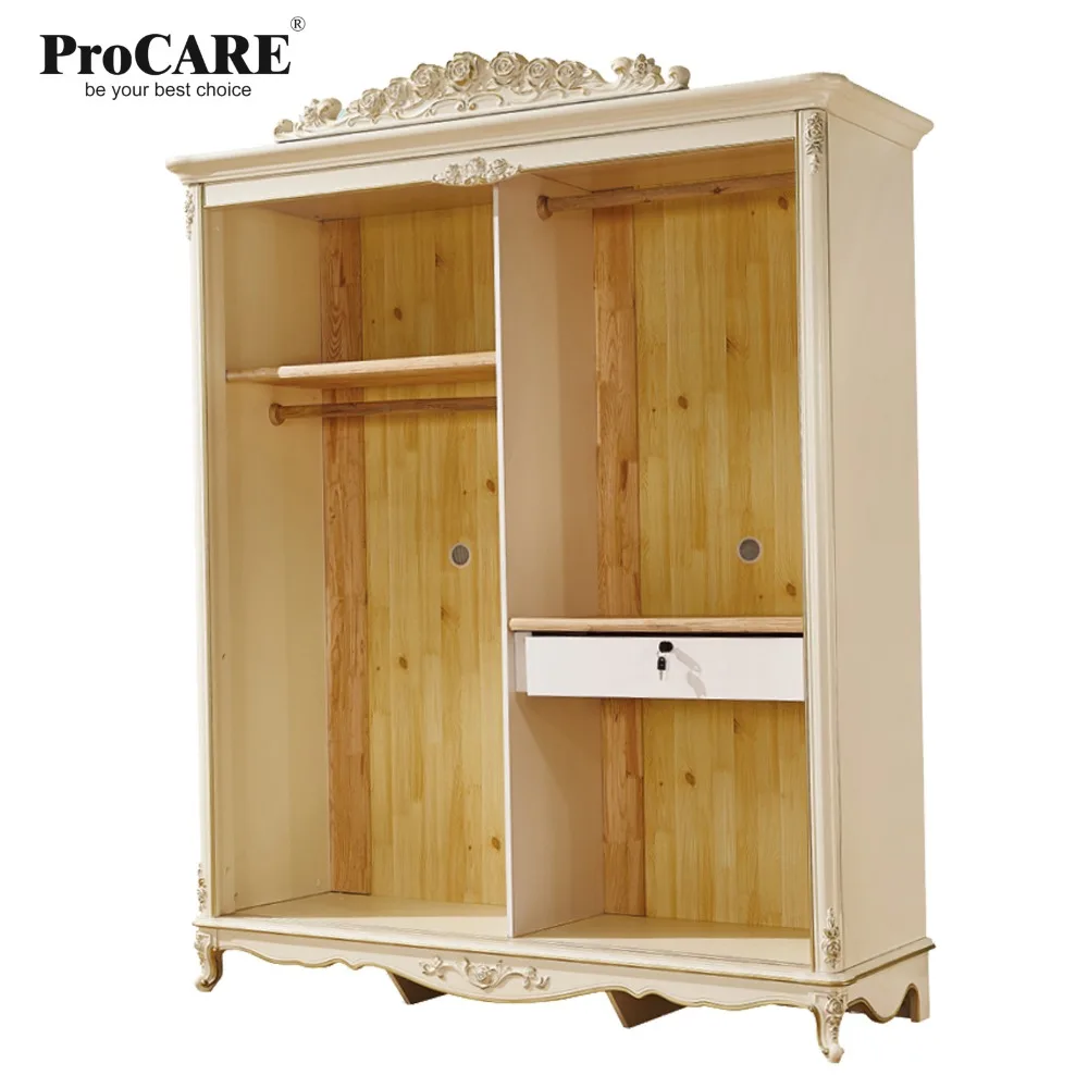 الفاخرة الأوروبية والأمريكية نمط نوم الأثاث روز سلسلة دولاب بباب منزلق الحجرات