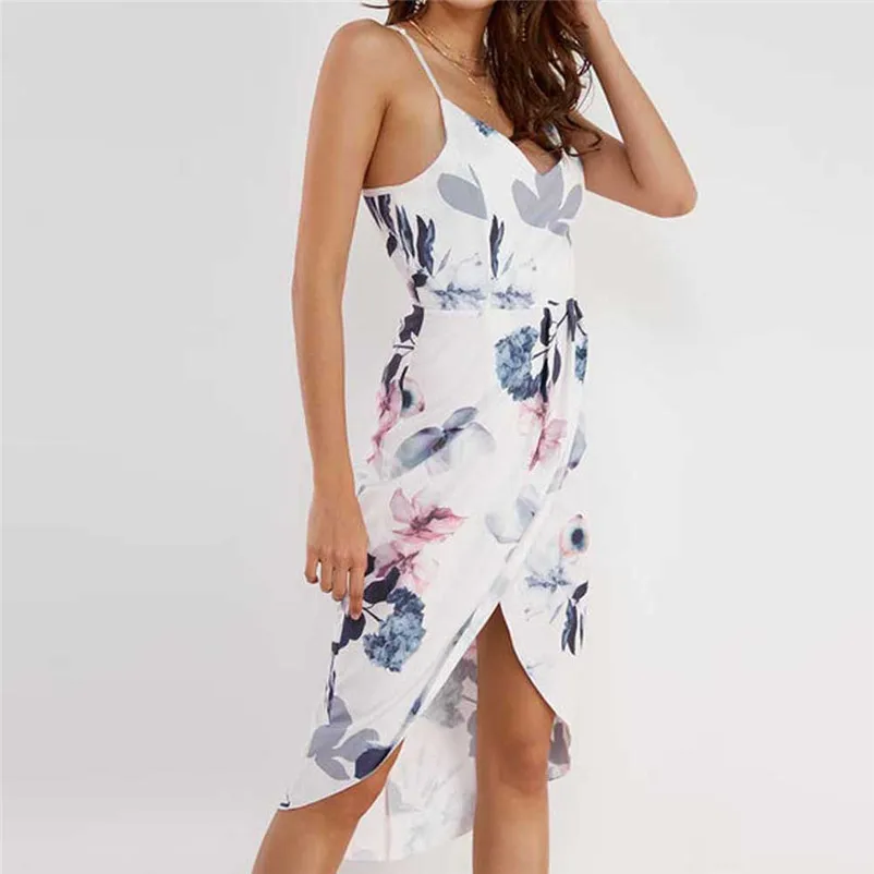 Fashion summer dress 2018 beach dress Women Sexy V Neck Casual Cold Shoulder Split Sleeveless Mini Dress vestido Y09#N (6)