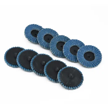 

10pcs 2 60 Grit Blue Flap Sanding Disc Wheels Type Threaded Lock For Grinding