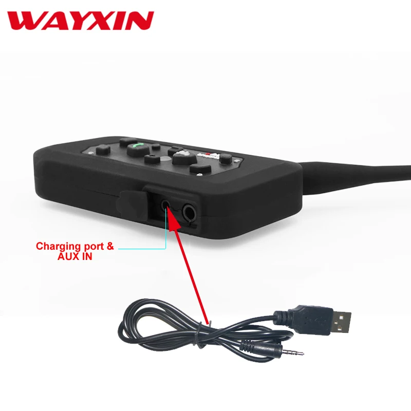 WAYXIN аксессуары USB зарядный кабель костюм для R6 R8 Bluetooth домофон для мотоцикла