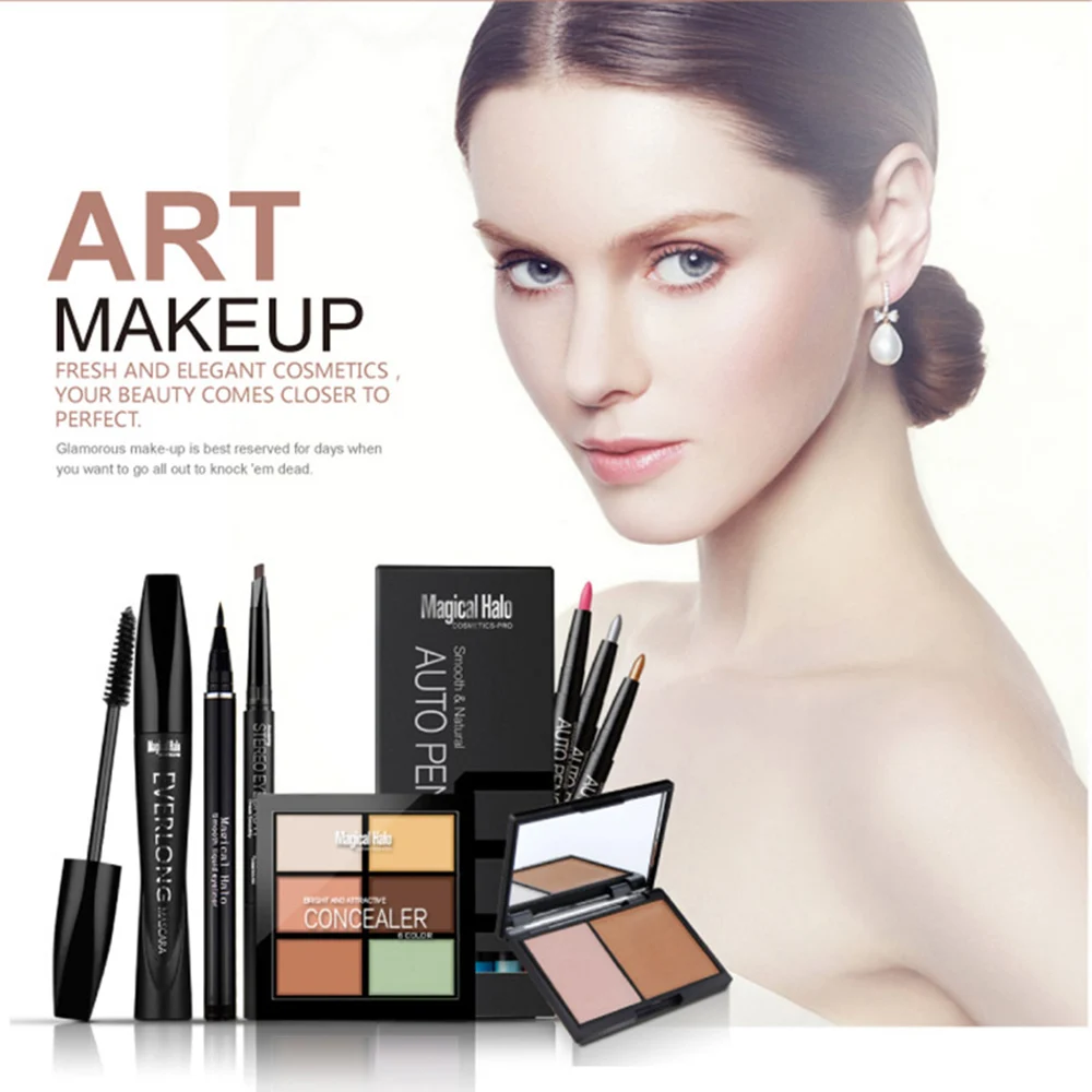 NEW 6pcs/set Makeup Combination Eye Face Eyelash Cosmetics Foundation