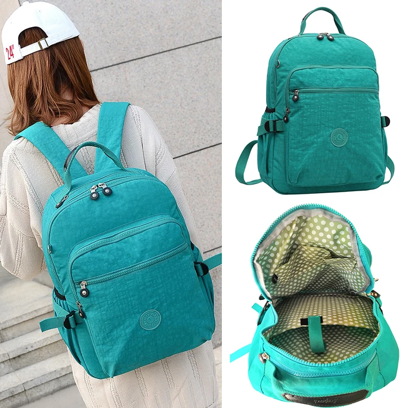ACEPERCH Mochila Escolar Original Casual para adolescentes Mochila Escolar de viaje Mochila para ordenador portátil con llavero de mono - 2