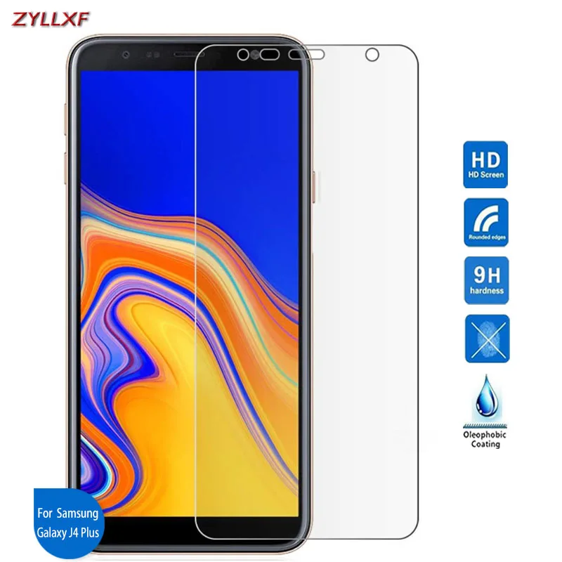 

For Samsung Galaxy J4 Plus 2018 Tempered Glass Screen Protector Film 9H 2.5D Safety film On J4Plus SM-J415F J4+ J4 2018 J400F