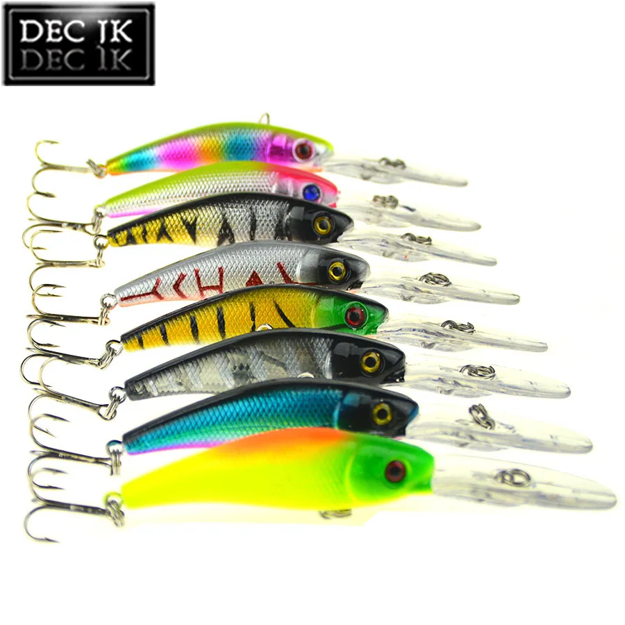 16PCS Plastic Hard Fishing Lure Tackle Fake Laser Bait Crankbaits Minnow Sea Bass Pike Swimbait With Hooks Saltwater Lures Set (13)