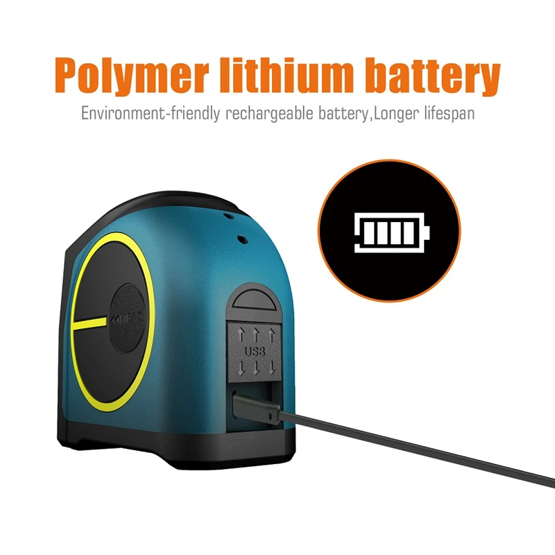 

DT10 Laser Tape Measure 2-in-1 Digital Laser Measure Laser Rangefinder with LCD Digital Display,Magnetic Hook Laser Tape Measure