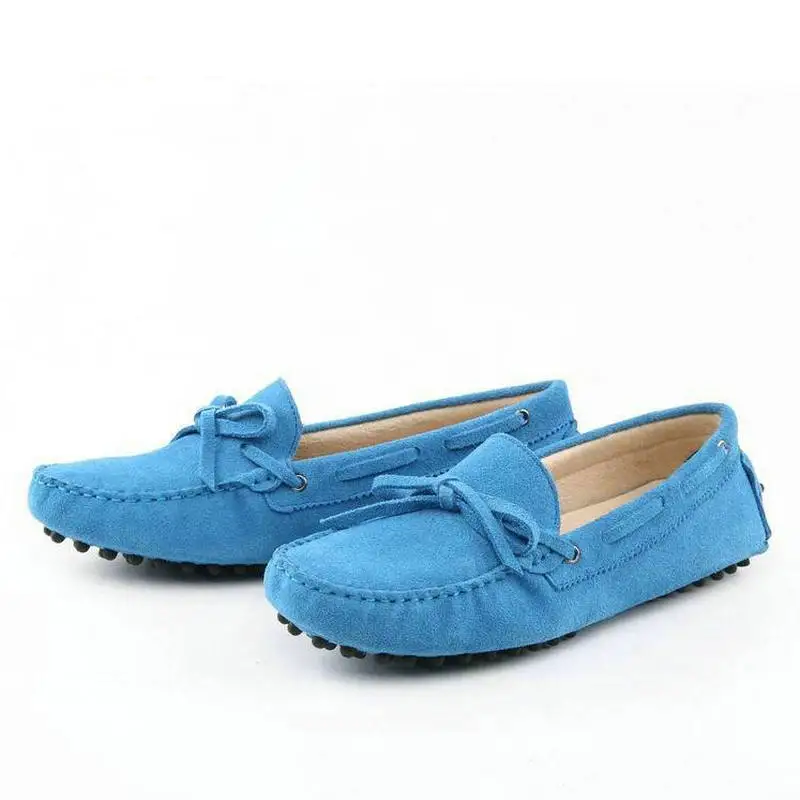 Hotsell Ladies Shoes Flats Cow Suede Leather Loafers Brand Casual Shoes 8 Colors Slip On Footwear