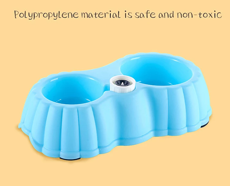 Cute Pumpkin Shape Pet Feeder Plastic Dual Port Automatic Water Drinking Pet Bowl Food Feeder For Cats Dogs Puppy Without Bottle (6)