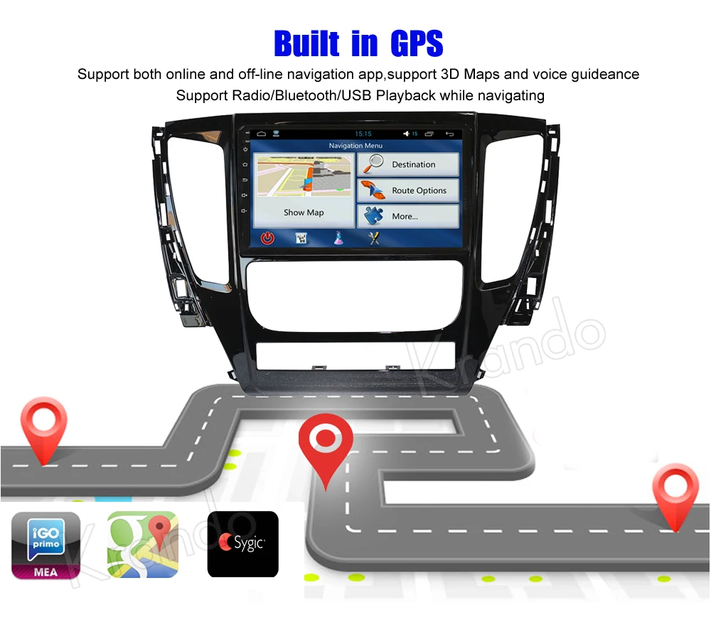 Krando Android 8 1 10 &quot(Нет dvd) Автомобильный навигатор gps для mitsubishi pajero 2016 2018 2017 радио