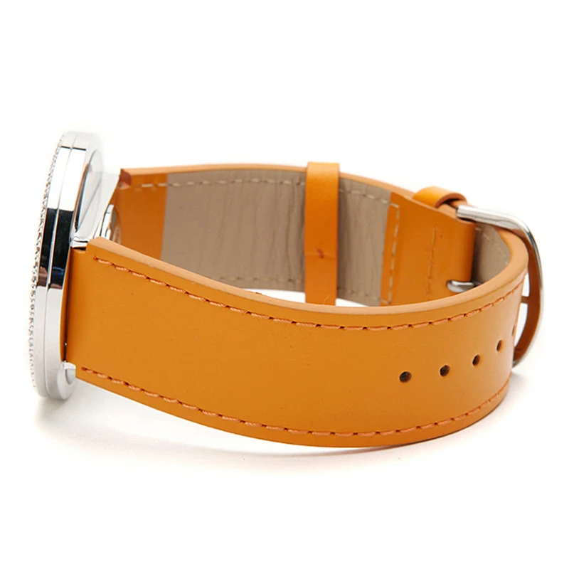 Goedkoop Luxe Rhinestones Clear vrouwen Horloge Japan Quartz Uur Fijne Mode Lederen Armband meisje Verjaardagscadeau Koninklijke Kroon