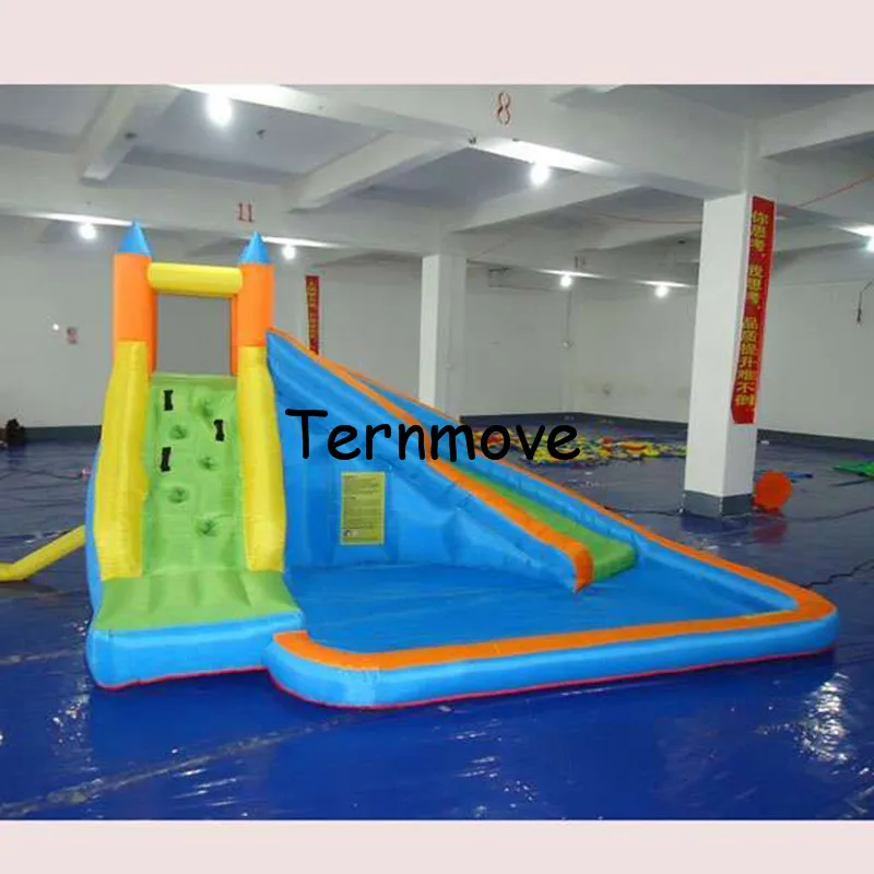 Надувной водный батут надувная горка водная Луны надувной парк|water slide bouncer|slide