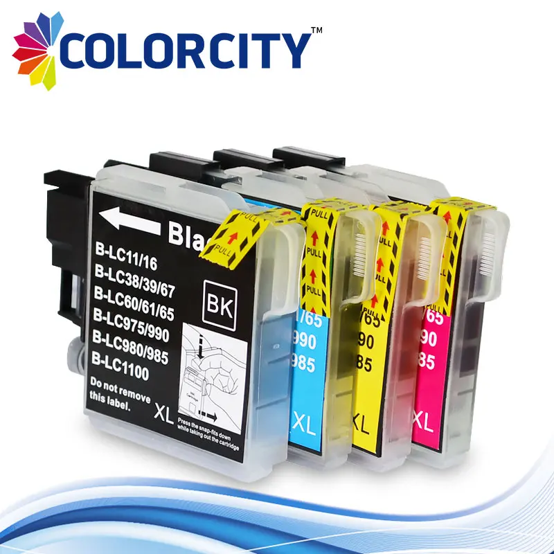 1 комплект чернильный картридж LC38 LC65 LC67 LC980 LC990 LC1100 для brother dcp-165c DCP 185C 195C DCP-385C DCP-395CN