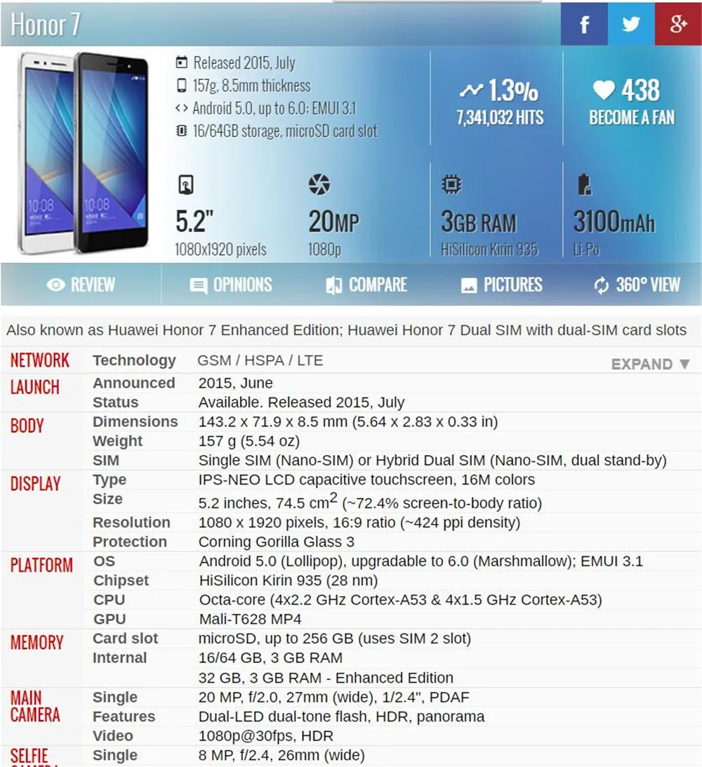 honor 7