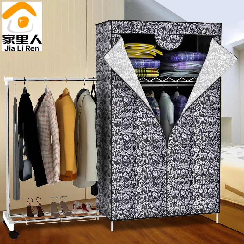 Simple woven wardrobe  closet wardrobe  closet steel dust 