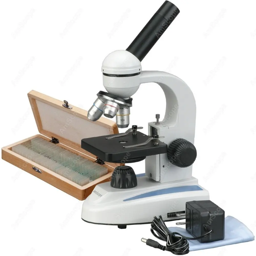 Student Compound Microscope AmScope Supplies 40X 1000X Home School