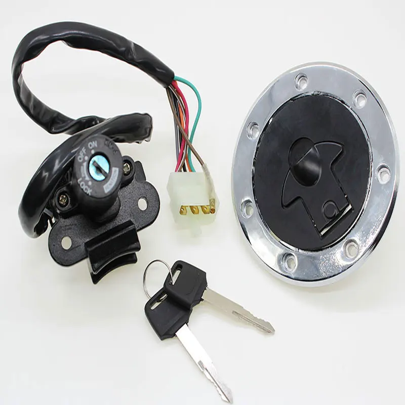 

FXCNC Motorcycle New Ignition Switch Lock Fuel Gas Cap Lock Key One Set Fit For Kawasaki ZX7R ZX9R ZXR400 ZX900 ZX ZXR