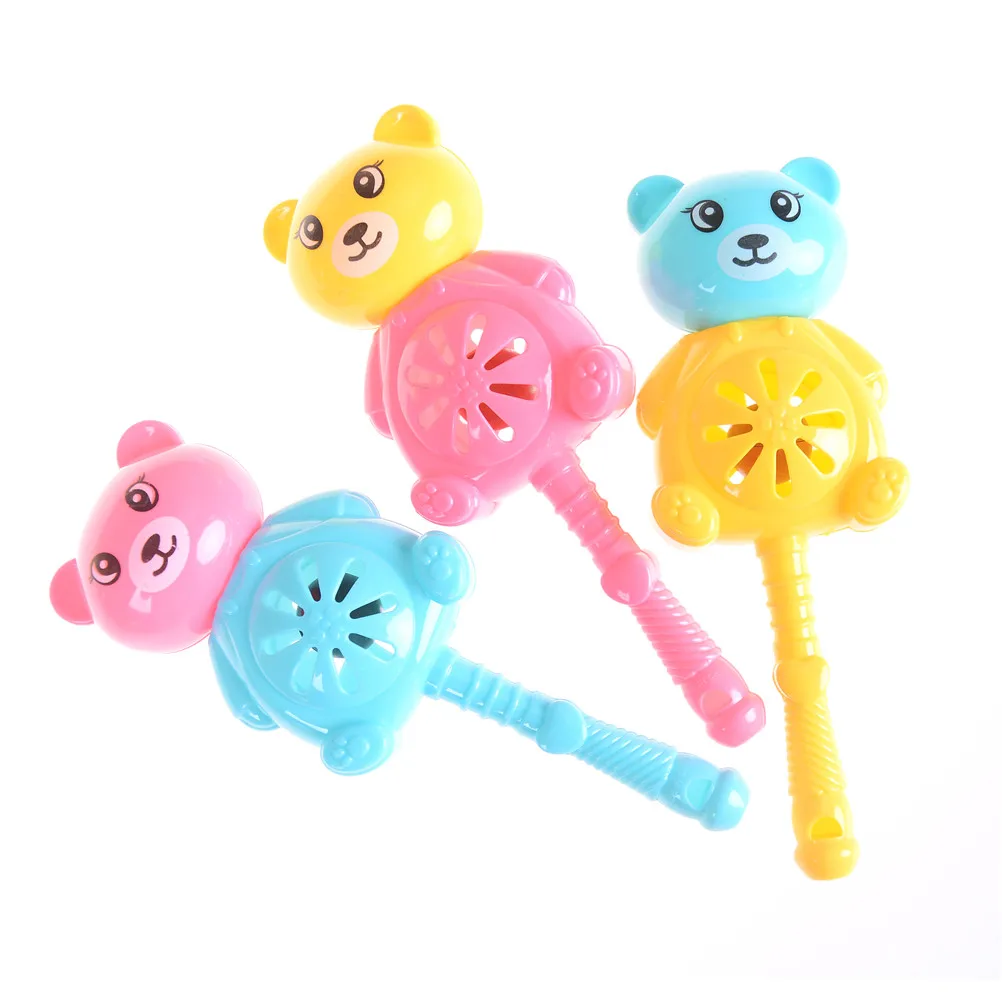 1 шт. Детские Ручные погремушки многоцветный медведь детская погремушка детская игрушка грызунки для новорожденных комбинация высокое качество