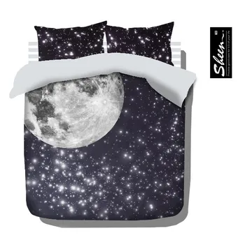 

Star moon bedding sets king queen full size quilt duvet cover bedspreads bed in a bag skirt fitted sheets bedroom linen brushed