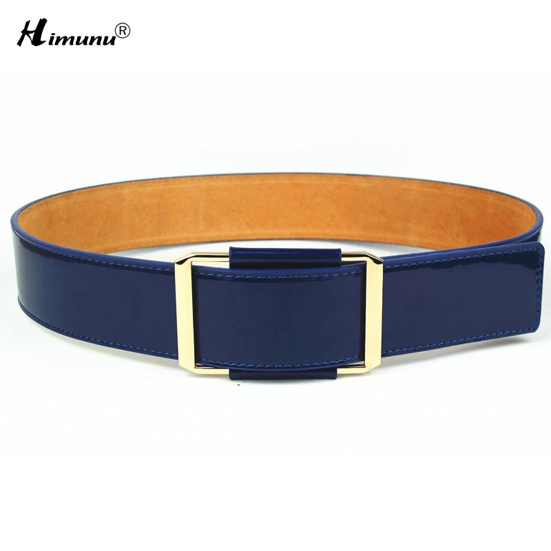 

Korean fashion patent leather paint waist belt for womens girdle crony bandwidth coat belt cummerbunds factory direct shipping